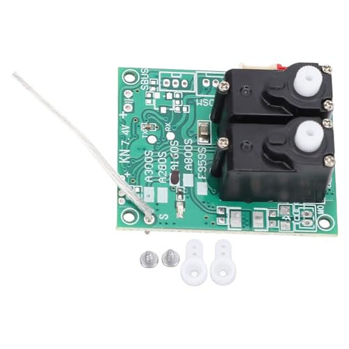 RC Plane Receiver Board, Sturdy Replacement Board with Steering Arms and Screws for Smooth Flying Experience