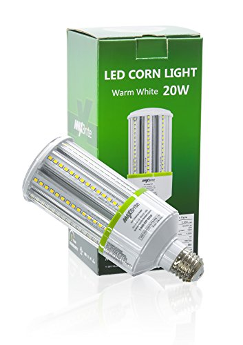 20W LED Corn Light Bulb 4000K Replaces 150W, 2,500 lumens Medium Base E26, 100-277V AC UL/cUL Certified