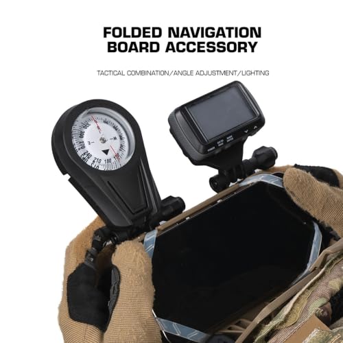 Accesorios tácticos de navegación con brújula integrada y soporte para GPS estable 5
