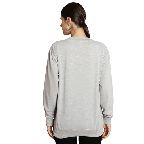 Image of Mack Jonney Multicolor Printed Round Neck Cotton Fleece Sweatshirt for Women (Pack of 2)-MACK51199