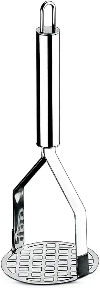 Amassador Espremedor De Batatas Feijão E legumes Inox Prata