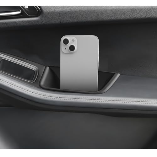 Image of LUWU Door Tray Organizer Compatible with 2015-2026 Porsche Macan S /T /GTS Accessories Center Console Organizer Armrest Console Storage Box Insert Tray ABS Material Black 4PCS (Not for Macan EV)