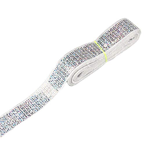 Yalulu 20 Yards Brillant Brillant Paillettes Paillettes Ruban Ruban Ruban Ruban Ruban Ruban Ruban Ruban Ruban pour Vêtements Mariage Artisanat Bricolage Cover
