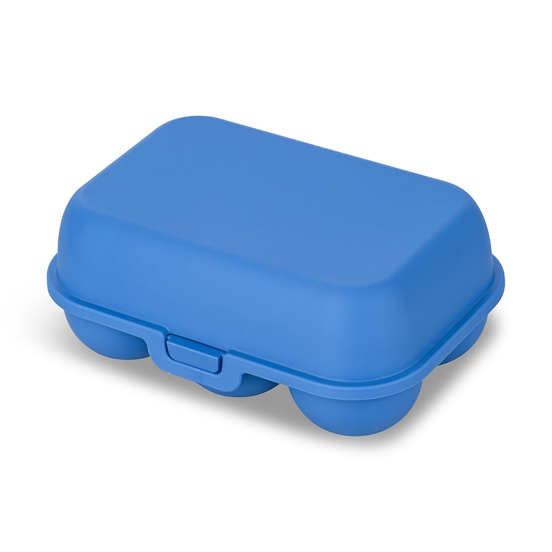 Koziol EGGS TO GO Eierbox für 6 Eier, Aufbewahrungsbox mit Clipverschluss, Eierbehälter für Kühlschrank, Eierkarton aus Kunststoff, Eieraufbewahrungsbox, Eierdose (strong blue, 6 Eier)