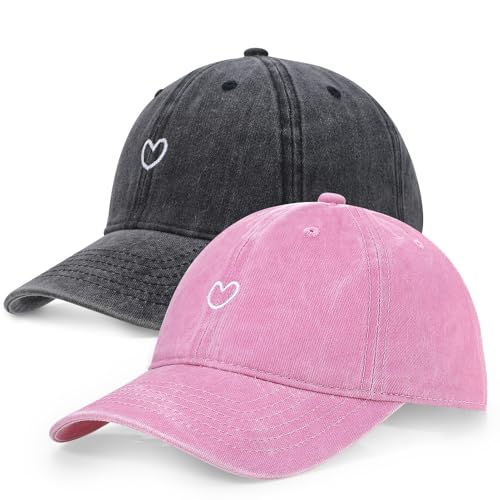 Casquette de baseball femme en coton délavé vintage ajustable ViEinkaufen rétro