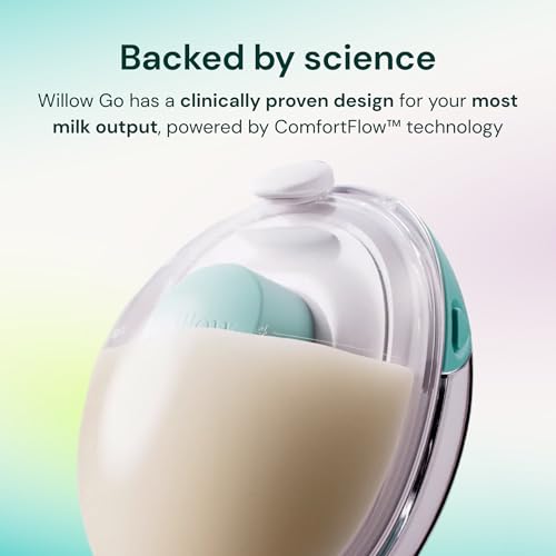 Willow Go - Hands Free Breast Pump - Wearable Breastfeeding Pump - Portable, Electric, Cordless, & 9 Levels of Hospital Grade Suction Strength -