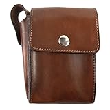 Leather Belt Cigarette Case Holder, Outdoors Smoking Accessories, Handmade Cigarette Box Portable Pocket Best Gift forwestern Cowboy Men Women (Color : Light Brown)