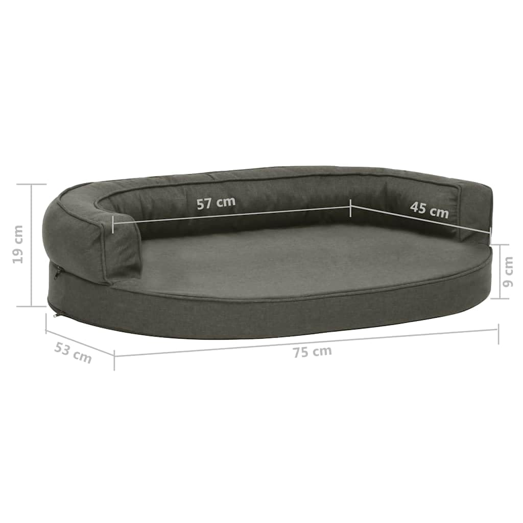Cama para perros 75 x 53 cm gris oscuro