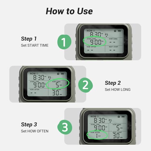 Minuteur d'arrosage programmable extérieur et irrigation numérique de cour - 8