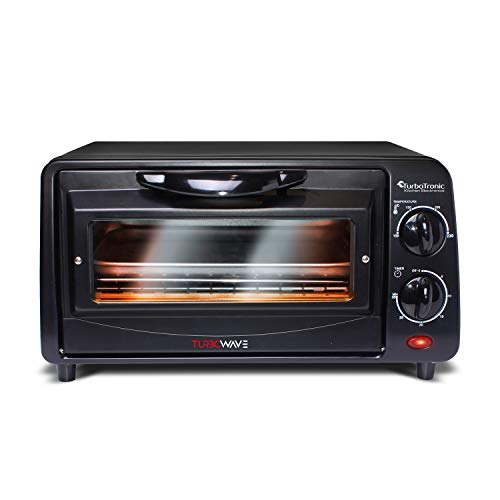 TurboTronic Mini-bakoven met dubbele beglazing, elektrische grilloven, pizza-oven met timerfunctie - Afbeelding 4