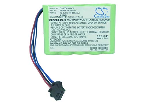 CS-EDC110VX Batteria 800mAh compatibile con [Ecovacs] Deebot CEN30, Deebot CR100, CR110, CR112, TCR03A, per [Ricambi] Robot Aspiratore Imetec sostituisce G80090, NR49AA800P12V