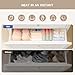 Criusia Drawer Organizer Clothes, 10 Pack Dresser Organizer for Baby Clothes, Underwear, Sock- Foldable Closet Organization and Storage Dividers Bins for Nursery, Bedroom (Beige)