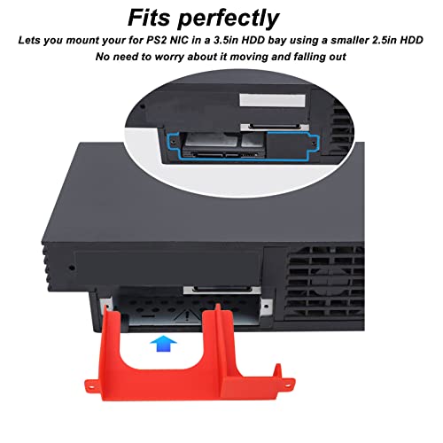 Image of Hard Drive Spacer,2.5inch Hard Disk Bracket,3D Printing Hard Disk Stand Holder Game Console Gaming Accessories for PS2 SCPH 30000 SCPH 50000 Console (Red)