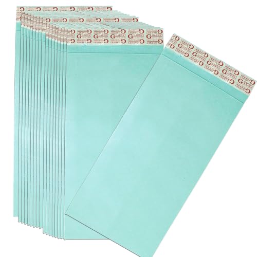 Image of Shuban Business Courier Document Pouch Secure Cloth Lined Catalog Envelopes, Peel & Seal, Designed for Secure Mailing Home, Office, Business, Legal and More (Green Envelope 25Pcs -11x5 Inch)