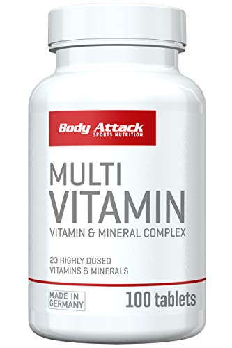 Body Attack Multi Vitamin Kapseln, hochdosiert, Vitamine & Mineralien (100 Tabletten) Body Attack Multi Vitamin Kapseln, hochdosiert, Vitamine & Mineralien (100 Tabletten)