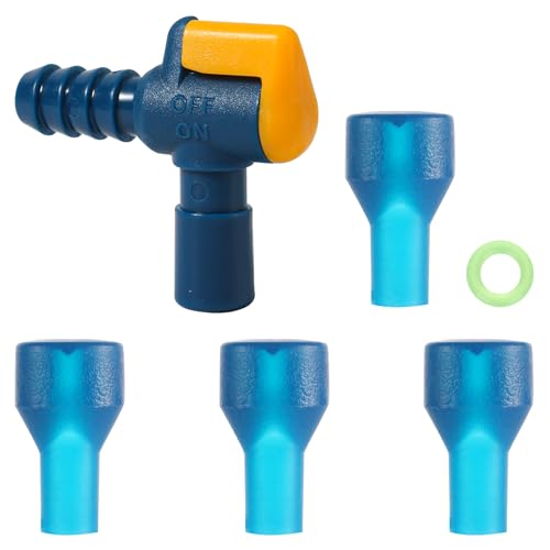 4uds Repuesto de Válvula de Mordida, con 1 Conector de Manguera en Ángulo y 1 Anillo de Sellado Accesorios de Repuesto de Boquilla de Silicona para Bolsa Hidratación Compatible con Camelbak