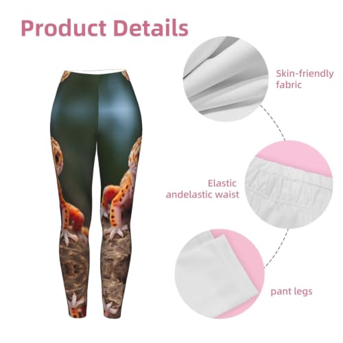 Leggings de geco de leopardo cómodos que no se bajan al entrenar 6