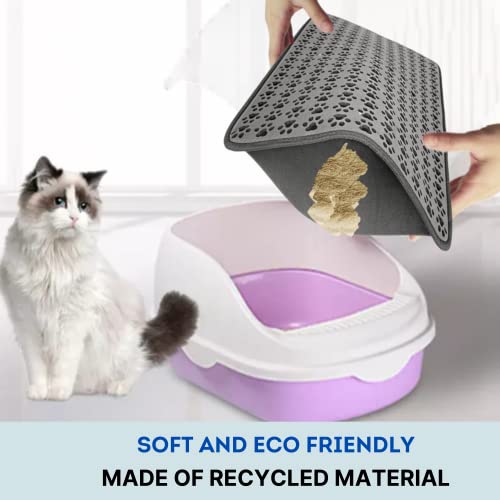 Cat Litter Mat Litter Trapping Mat, Kitty Litter Mat, Litter Box Mat, Litter Mat For Litter Box Extra Large #TOP1