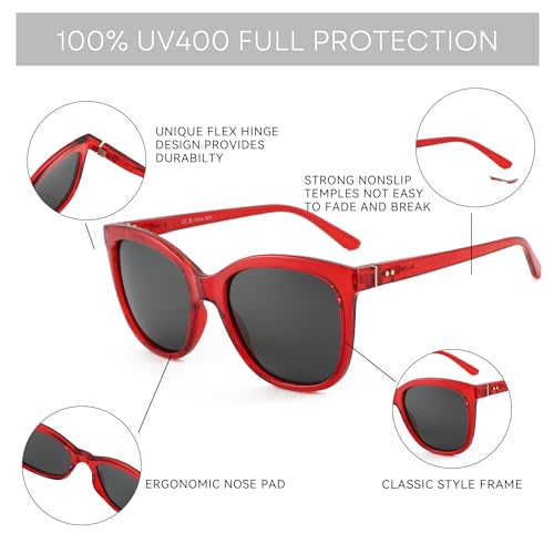 ZENOTTIC Polarized Sunglasses for Women UV400 Protection Retro Cute Fashion Cateye Sun Glasses4