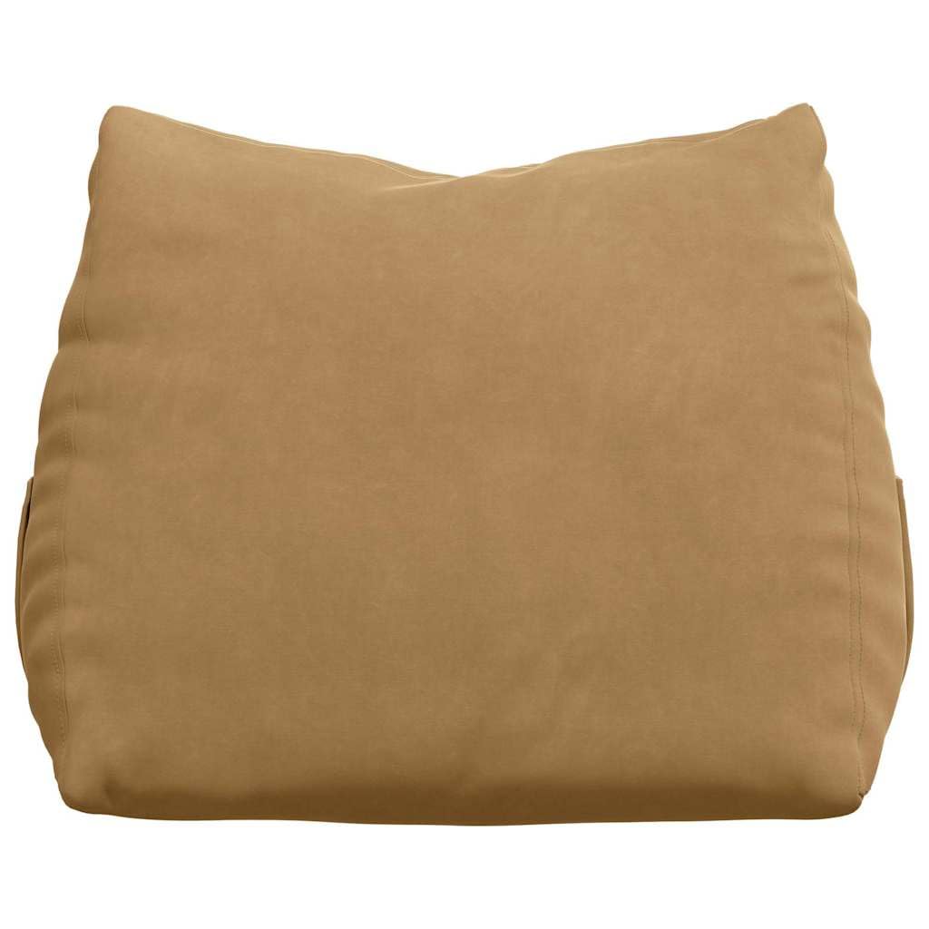 Fengshui Poduszka pod plecy brązowa 60 x 20 x 50 cm tkanina sztruksowa