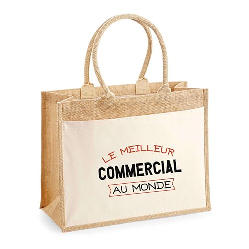 Sac cabas jute Le meilleur Commercial avec poche pour marché et plage