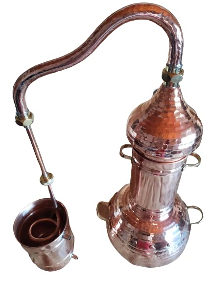 Distillatore di rame con colonna indipendente. Speciale per distillare piante (1,5 litri)