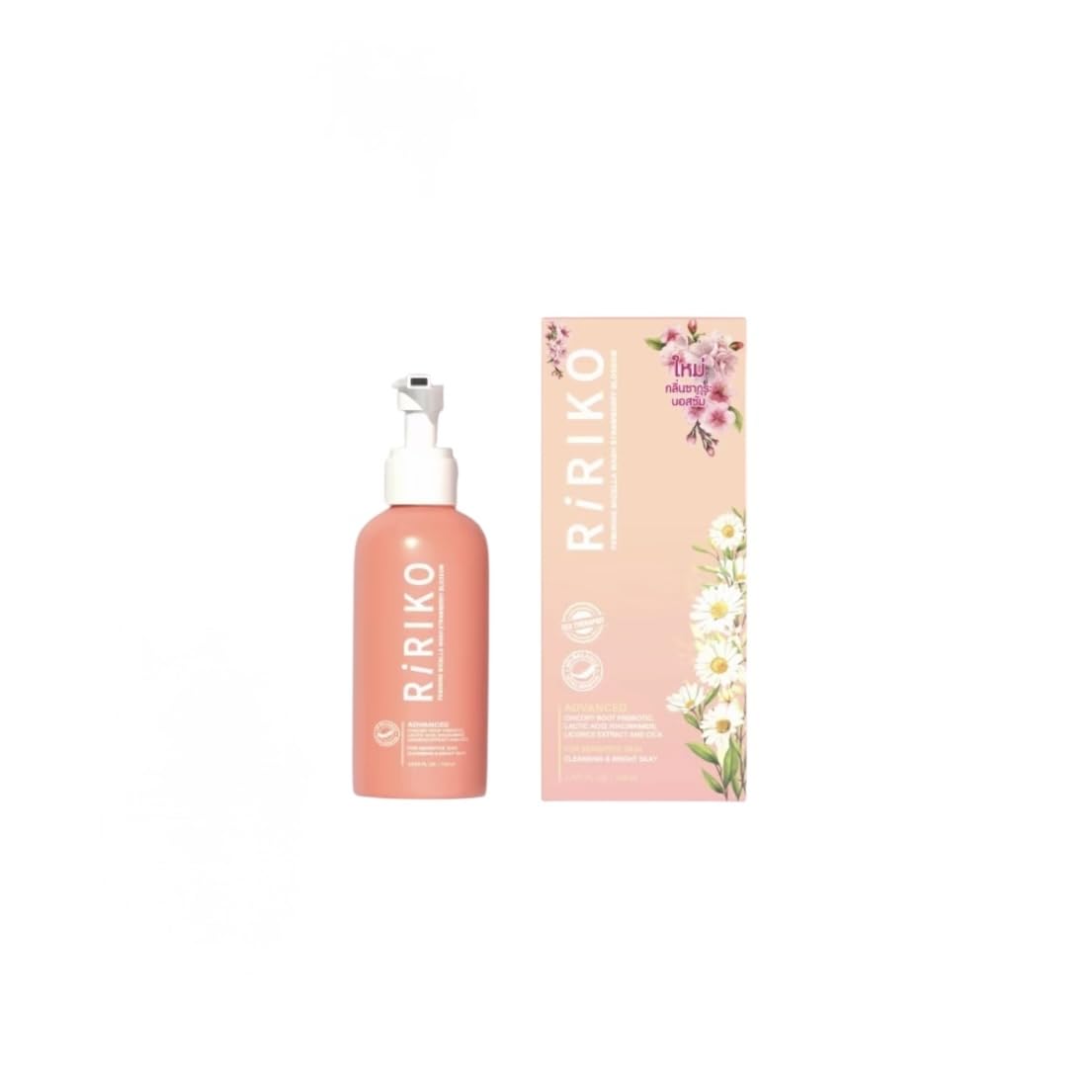 Ririko Gentle Micellar Wash Strawberry Blossom - Soft Refreshing Daily Cleanser for Sensitive Skin, 150ml