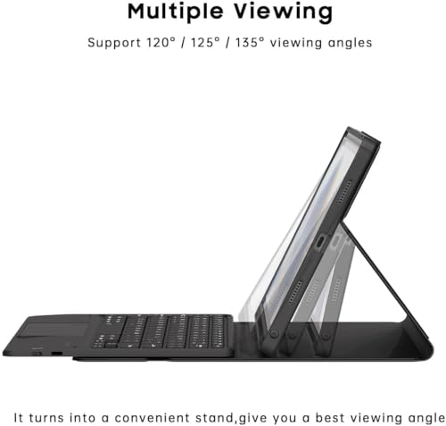 Image of ProElite TouchPad Keyboard case for Galaxy Tab A11 Plus 11 inch with S Pen Holder, Magnetic Detachable Wireless Bluetooth TouchPad Keyboard for Galaxy Tab A11 Plus Built-in 7-Colors Backlit, Black