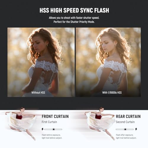 Image of NEEWER NW760-C TTL Flash Speedlite Compatible with Canon DSLR Cameras, 76Ws GN60 2.4G 1 /8000s HSS Speedlight, TCM Conversion, 230 Full Power Flashes, 0.1-2.7s Fast Recycling Flashlight