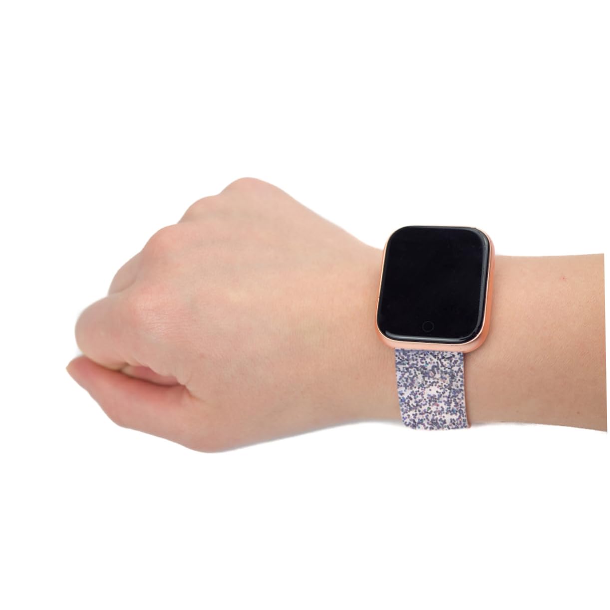 Mikikit Silicone Watchband Glitter Wrist Band Strap for Women/men Comfortable Easy Install/remove Fashion