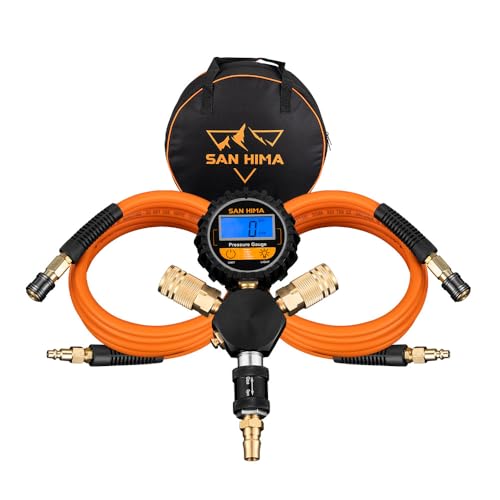 SAN HIMA 2 Tire Inflation Deflation System - Fits up to 200" Wheelbase, Fast High Flow 2-Way Air Down Tire Inflator Deflator for Truck Car Trailer Motocycle
