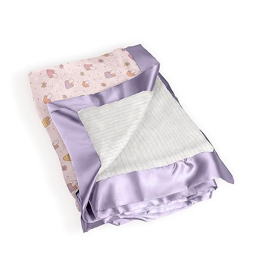 Image of JuJuBe x Studio Oh! Baby Essentials Reversible Baby Blanket - Soft Throw for Newborns & Infants, Ideal for Tummy Time, Home, Travel & Nursery Essentials - Perfect Mushy Love