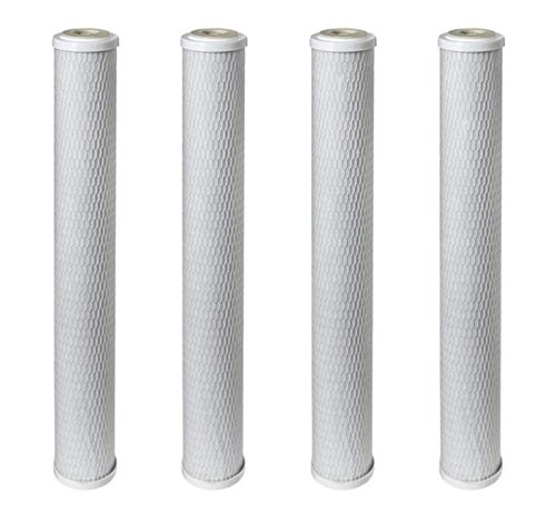 Cartouche charbon de noix de coco Finerfilters 50,8x6,3 cm pour osmose inverse et vitres x4