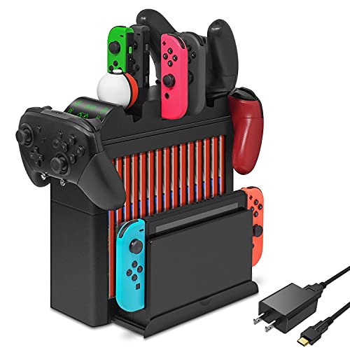 Weekly Top Sale Charging Dock Compatible with Joy Con, for Pro Controller, for Joy Con, for Pokémon Balls, Multifunctional Station Stand Kit, Storage for Game Cards and Switch Console with USB Type-C Cable and AC Product Deal Charging Dock Compatible with Joy Con, for Pro Controller, for Joy Con, for Pokémon Balls, Multifunctional Station Stand Kit, Storage for Game Cards and Switch Console with USB Type-C Cable and AC