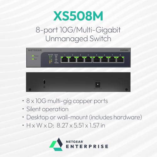 Image of NETGEAR 8-Port 10G /Multi-Gigabit Ethernet Unmanaged Switch