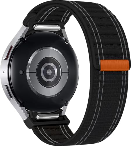 chinbersky Nylonowy pasek kompatybilny z Samsung Galaxy Watch 5 Pro, Galaxy Watch 7/6/5/4 40/44 mm, Galaxy Watch 4/6 Classic, regulowany, sportowy pasek Solo Loop dla mężczyzn i kobiet.
