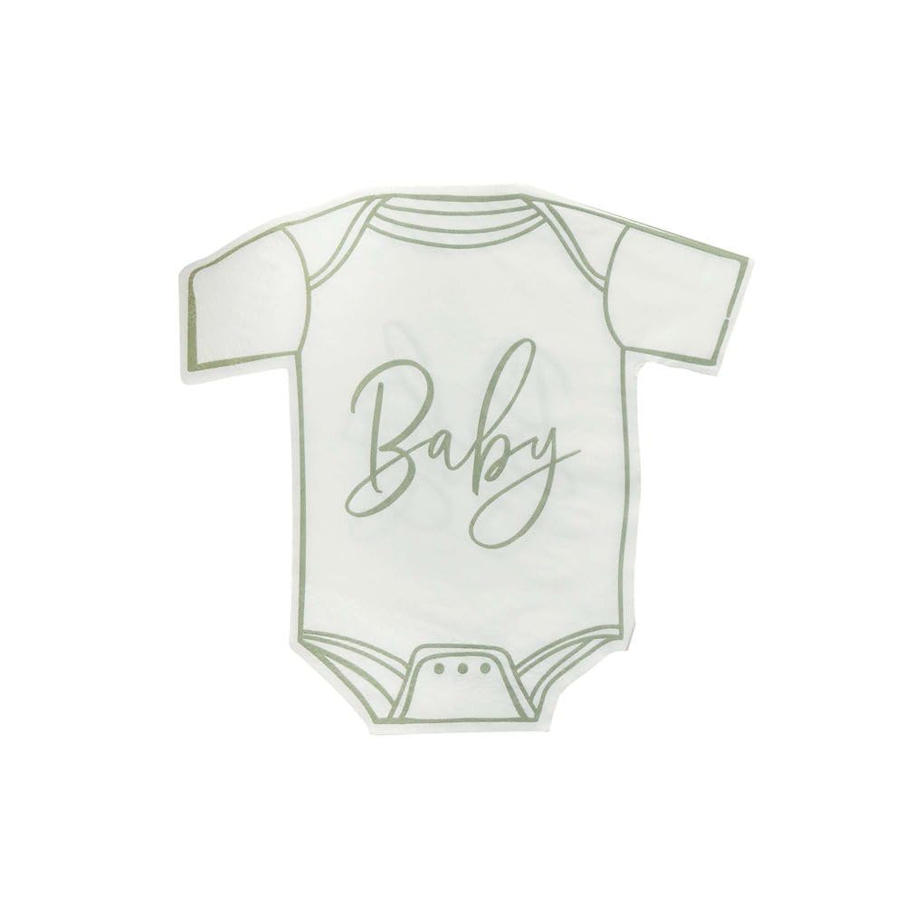 Club Green Green 16Pk Neutral Baby Grow Paper Napkins