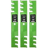 8TEN LawnRAZOR Mulching Blade Set for Gravely Scag Hustler John Deere 48 inch Deck 795757 481706 482461 3 Pack