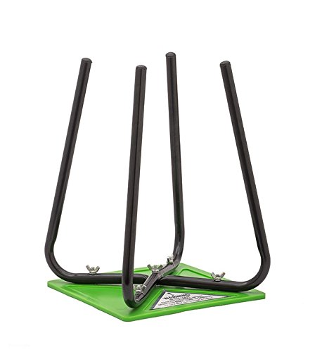 Flame King YSNEZFSTND Stand for 1LB Refillable 20Lb Propane Tanks, Green/Black