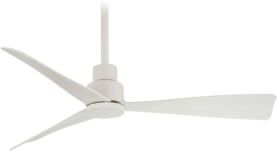 White flare3box分 Minka Aire 44 in. Simple Indoor/Outdoor Flat White Ceiling