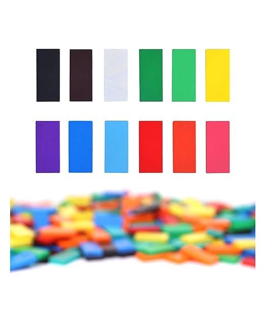 Leaffybezz Non-Toxic Building Blocks Set,Puzzles Learning Activity Puzzle Game for Kids Toys for Children Toys for 2,3,4,5 Years (Approx 100 Piece) (Wooden Domino Building Block) 2