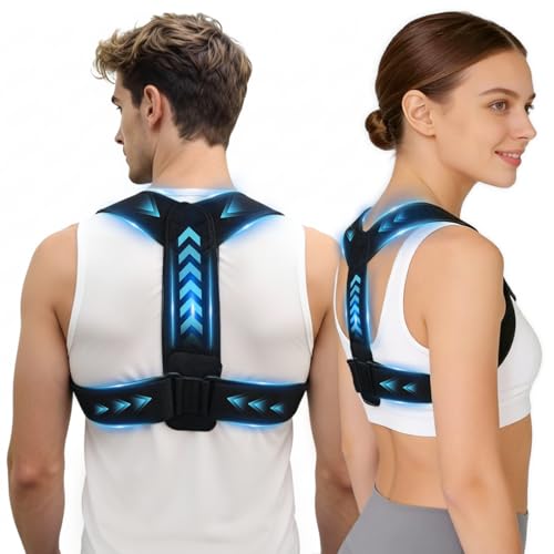 Rückenstützgürtel,Rücken Geradehalter,Haltungskorrektur,Haltungskorrektur Rücken für Damen und Herren,Verstellbare Haltungstrainer,Rückenstabilisator,Rückenstütze für Körperhaltung Verbessern