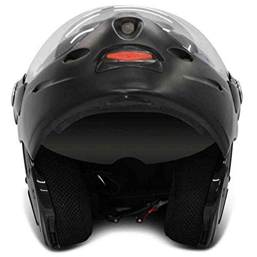 Capacete Mixs Captiva Preto Fosco com Viseira Interna Fumê Robocop Articulado 58