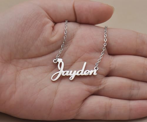 Aoloshow Personalized Name Necklace Bracelet Earrings - Custom Made Any Names Stainless Steel Jewelry for Womens Birthday Gift Christmas Gifts for Mom Daughter Best Friends3