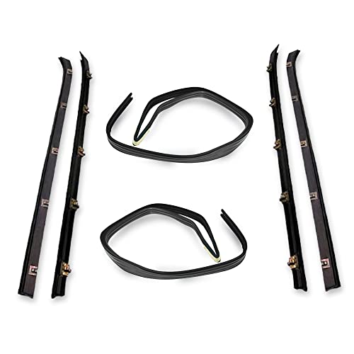 MAPM Driver And Passenger side Inner & Outer Belt Weatherstrip Kit, Weatherstrip Seal Door Window Glass Run Channel Kit For Chevy/GMC Truck, 1981-1991