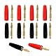 10 Stück 4mm Bananenstecker Männlich, Vergoldete Löttyp Adapter, Hochwertige Stecker für Elektrische Prüfungen und DIY-Projekte,für Ingenieure und Heimwerker