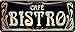 Plaque décorative en tôle avec inscription en allemand "N/A Bistro Cafe" 28 x 12 cm