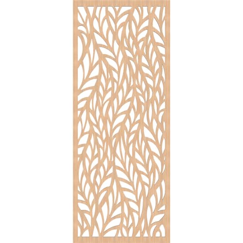 Image of Ortonville Decorative Pierced Fretwork Wood Wall Panels, 21 3 /8 inchW x 54 3 /8 inchH x 3 /8 inchT, Hickory