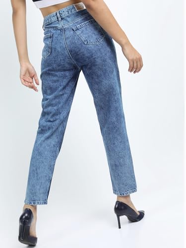 Image of Tokyo Talkies Women's Mom Fit Cropped Jeans| Mid-Rise| Jeans Pant