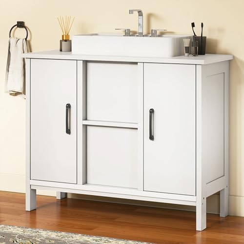 YITAHOME Waschbeckenunterschrank, Badezimmerschrank mit 2 Türen,...